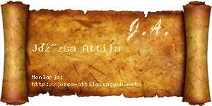 Józsa Attila névjegykártya
