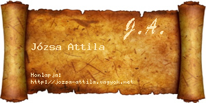 Józsa Attila névjegykártya