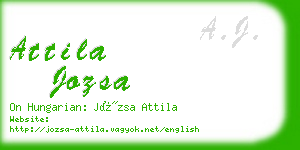 attila jozsa business card